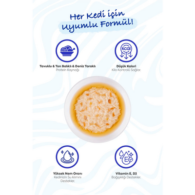 Inaba Ciao Dashi Delights Tavuk & Ton Balığı ve Deniz Taraklı Kedi Çorbası 70 Gr