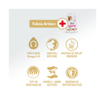 Felicia Az Tahıllı 2 Kg Yavru Tavuklu HypoAllergenic Kedi Maması