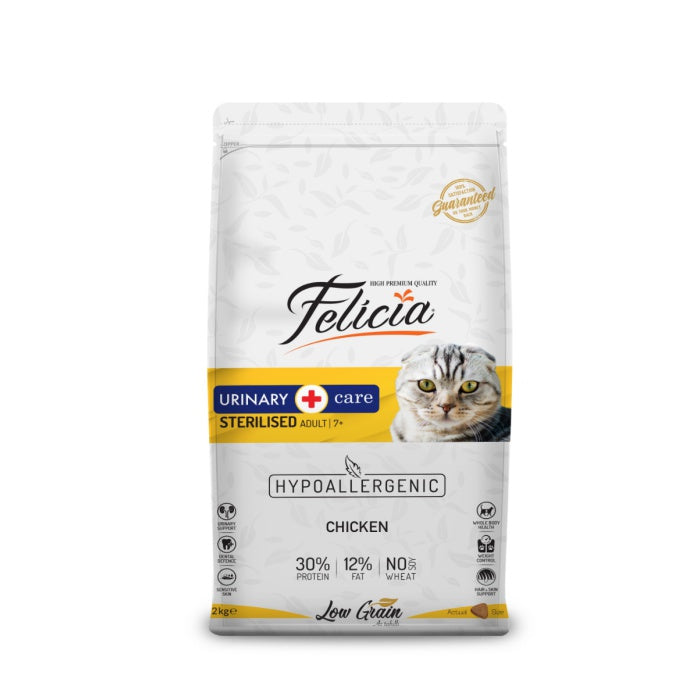 Felicia Az Tahıllı 2 Kg Sterilised Tavuklu HypoAllergenic Kedi Maması