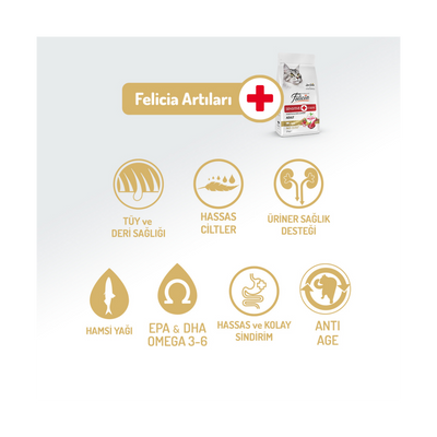Felicia Az Tahıllı 12 Kg Kuzu Etli Yetişkin HypoAllergenic Kedi Maması