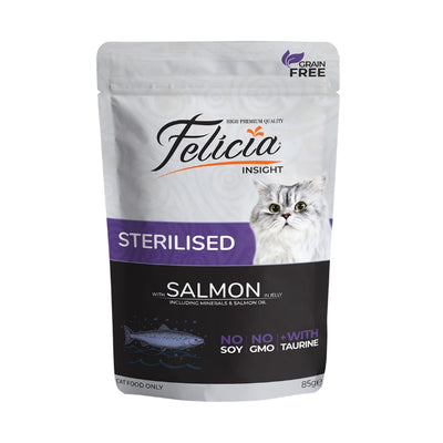 Felicia Tahılsız Sterilised Somonlu Yaş Kedi Maması Pouch 85gr