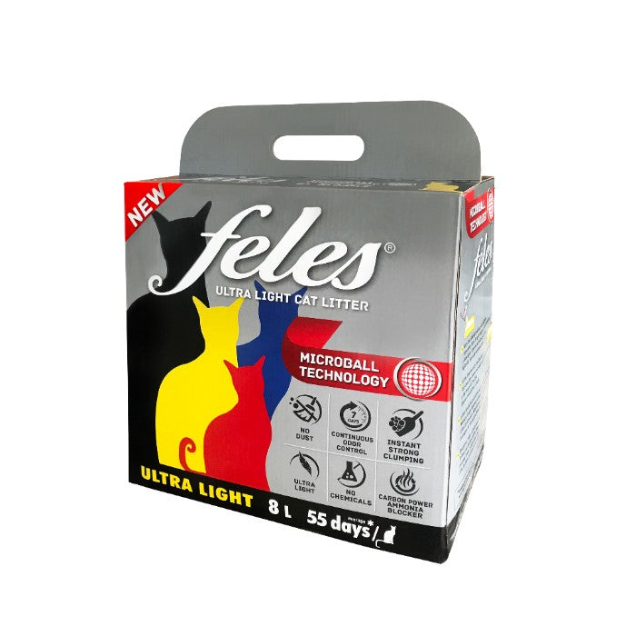 Feles Ultra Light Topaklanan Kedi Kumu 8L