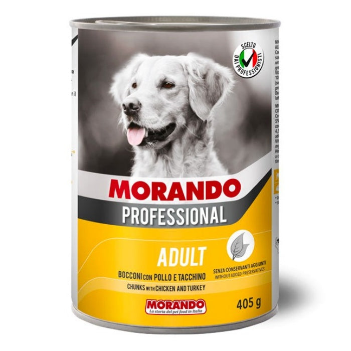 Morando Tavuk&Hindi Chunks Köpek Konservesi 405gr