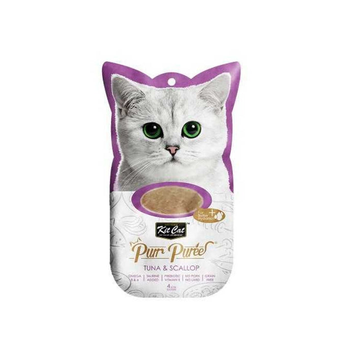 Kit Cat Purr Puree Tuna Ve Deniz Mahsullü Kedi Ödülü 4X15gr