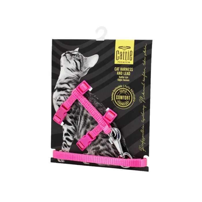 Cattie Kedi Göğüs & Gezdirme Takımı Pembe 1X25-40Cm