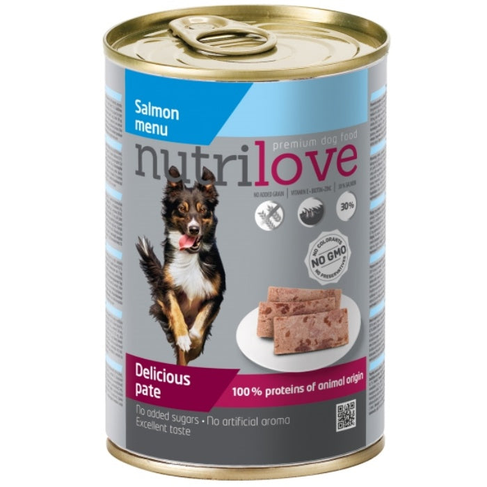 NutriLove Somon&Patê 400gr Yaş Köpek Konservesi