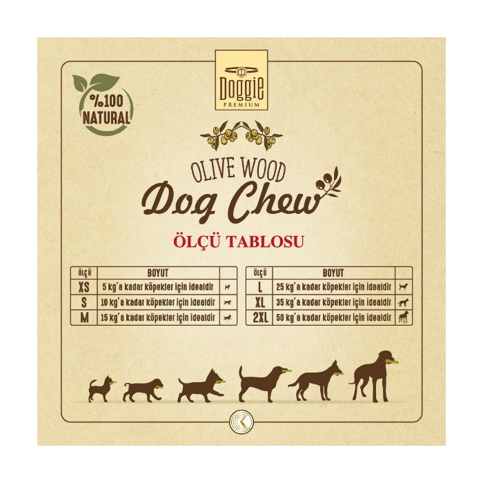 Doggie Doğal Zeytin Ağacı Çiğneme Oyuncağı S