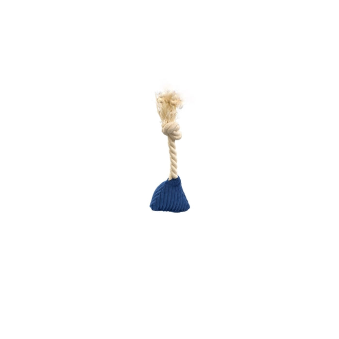 Pet Comfort İpli Prizma Köpek Oyuncağı Lacivert 7x15cm