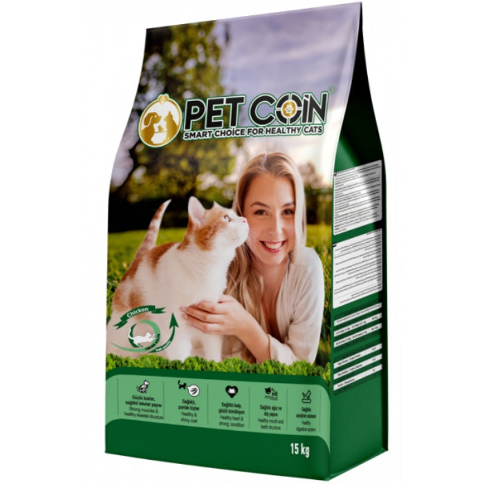 Petcoin Tavuklu Yetişkin Kedi Maması 15 Kg