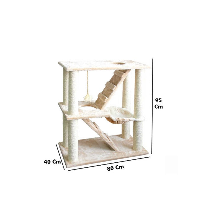 Pawise Merdivenli ve Hamaklı Kedi Tırmalama 95cm 28688