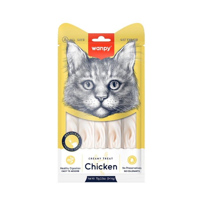 Wanpy Tavuk Krema Likit Kedi Ödülü 5*14gr