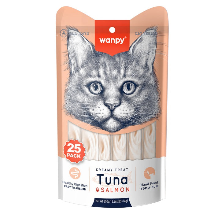 Wanpy Ton&Somon 25*14 gr Krema Kedi Ödülü