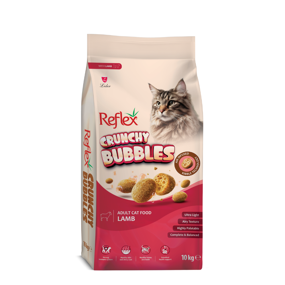 Reflex Crunchy Bubbles Kuzu Etli Yetişkin Kedi Maması 10 Kg