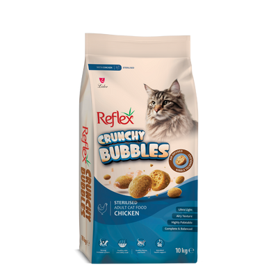 Reflex Crunchy Bubbles Tavuklu Kısırlaştırılmış Yetişkin Kedi Maması 10 Kg