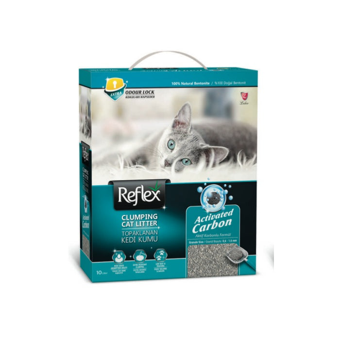 Reflex Active Carbon (Aktif Karbon) Topaklanan Kedi Kumu Turkuaz 10L