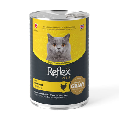 Reflex Plus Sos İçinde Et Parçacıklı Tavuklu Yetişkin Kedi Maması 400gr