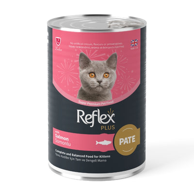 Reflex Plus Pate İçinde Et Parçacıklı Somonlu Yavru Kedi Maması 395gr