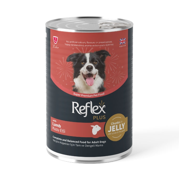 Reflex Plus Jöle İçinde Et Parçacıklı Kuzu Etli Yetişkin Köpek Maması 400gr