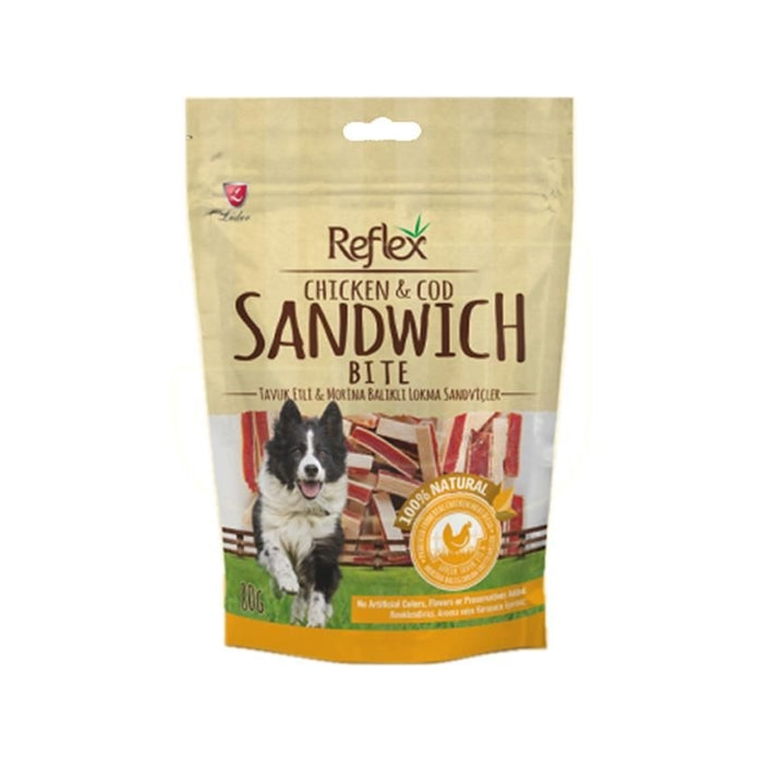 Reflex Tavuk Ve Morina Balık Sandviç Çubuk Köpek Kurutulmuş Et Ödülü 80gr