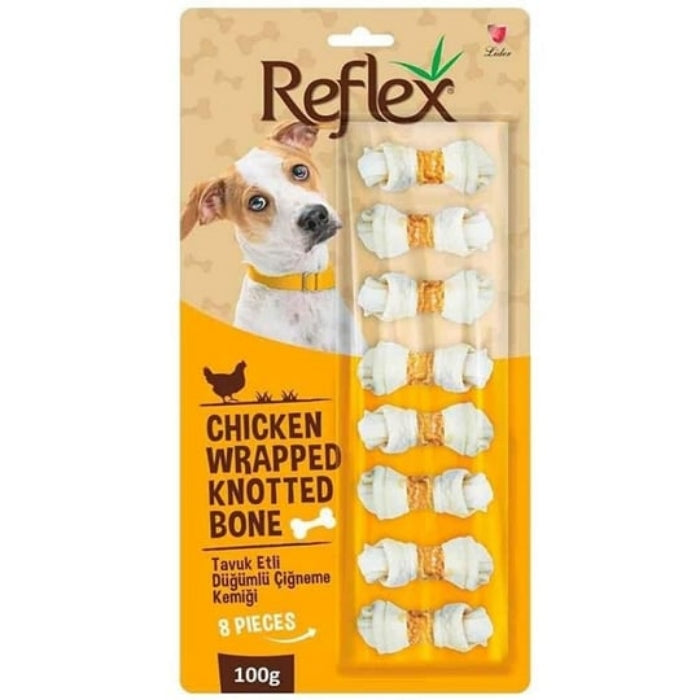 Reflex Tavuk Etli Çift Düğüm Kemik 8'li 100gr.