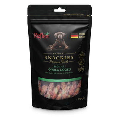 Reflex Snackies Brokolili Ördek Göğsü Yetişkin Köpek Ödülü 170gr