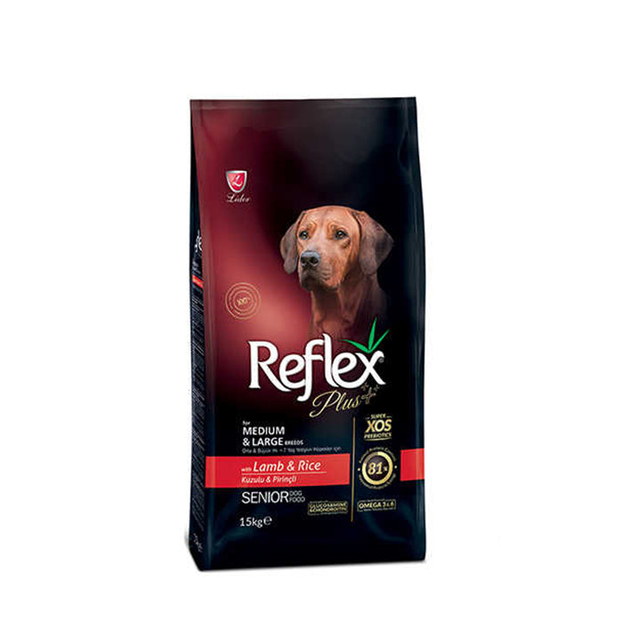 Reflex Plus Kuzulu Senior 15 Kg Medium&Large Breed Yaşlı Kuru Köpek Maması