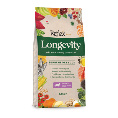 Reflex Plus Longevity Orta ve Büyük Irk Yavru Köpek Maması 3200gr