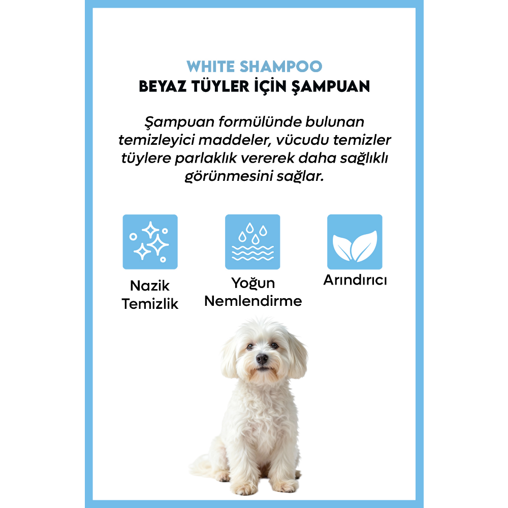 SupraVet Beyaz Tüylü Köpekler için Şampuan 200ml