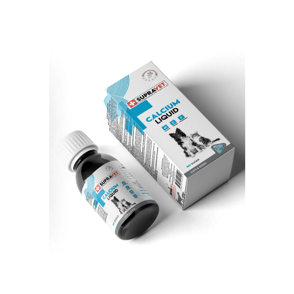 SupraVet Calcium Kedi ve Köpekler İçin Sıvı Kalsiyum Damla 100 ml