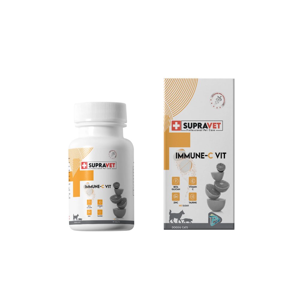 SupraVet C + Zinc Kedi ve Köpek İçin Bağışıklık Sistemi Güçlendirici Tablet (75 Tablet)