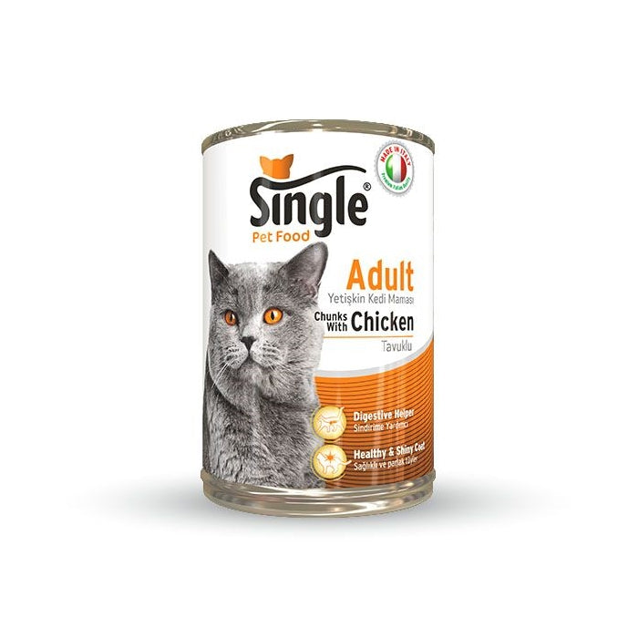 Single Tavuk Etli Kedi Konservesi 415gr