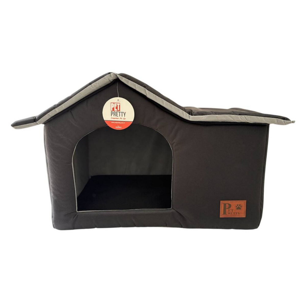 Villa Dış Mekan Kedi-Köpek Yatak Siyah