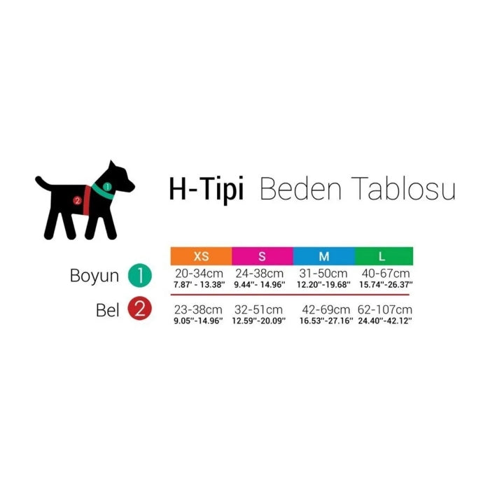 TailPetz Space H-Tipi Göğüs Tasması S