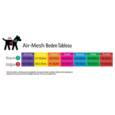 TailPetz Airmesh Sax Köpek Göğüs Tasması 3XS