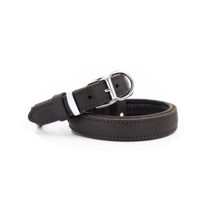 Doggie Yağlı Deri Boyun Tasması Yağlıkahve 2,5X37-45Cm