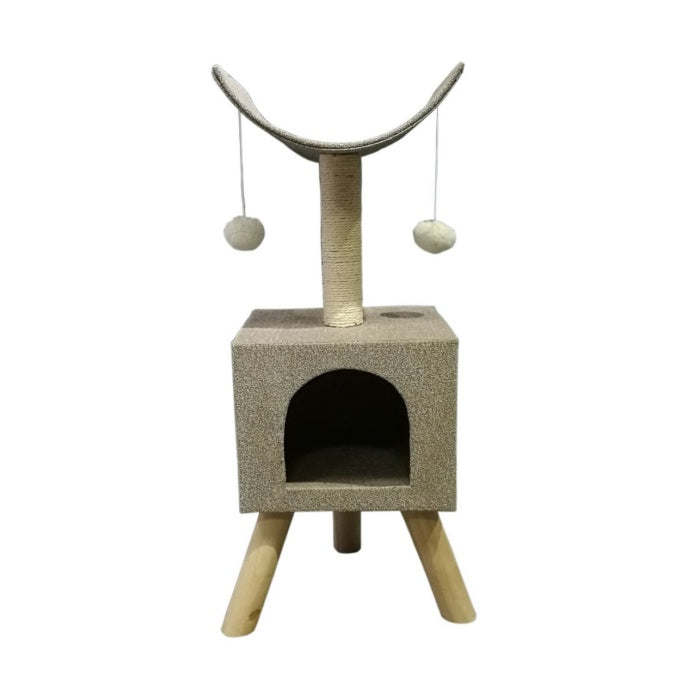 Zampa Katlı Yuvalı Kedi Tırmalama 30*30*78cm