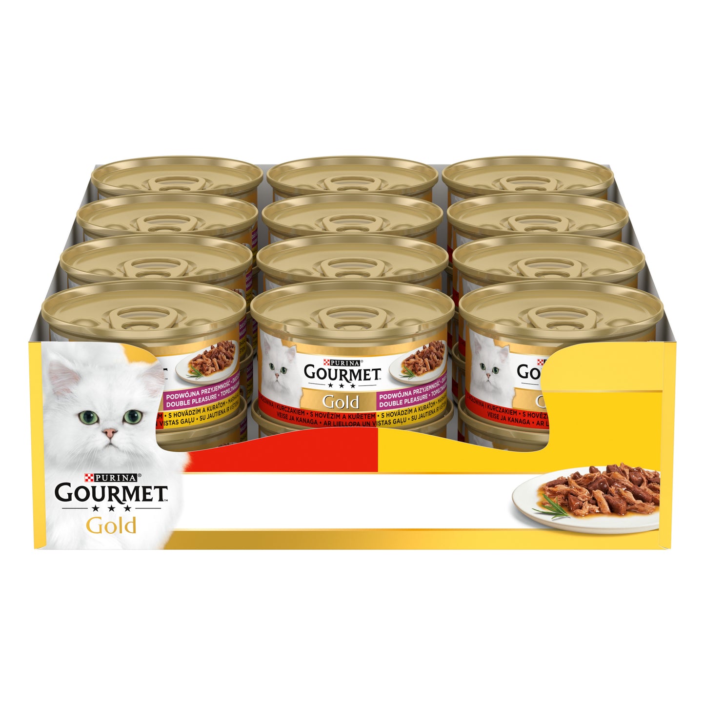 Gourmet Gold Çifte Lezzet Sığır&Tavuk 85gr Yaş Kedi Konservesi