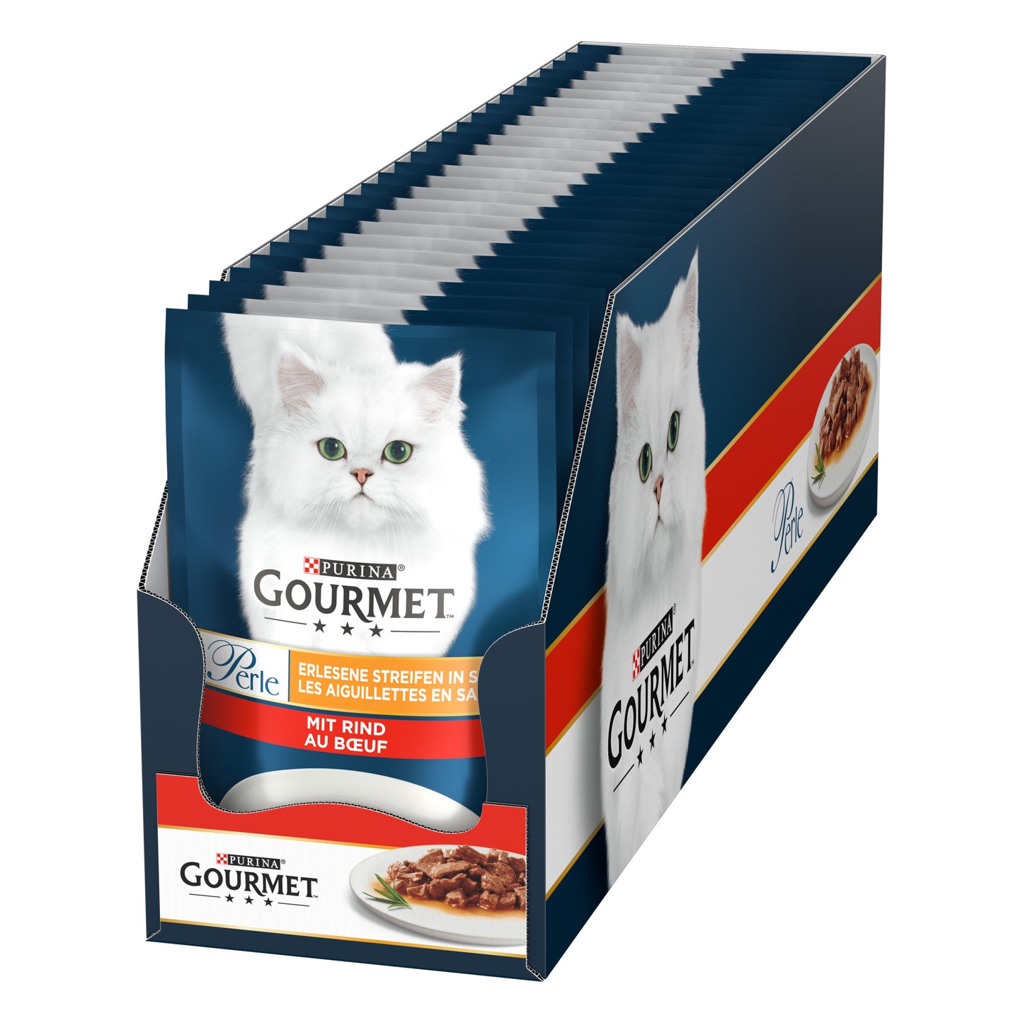 Gourmet Perle Izgara Sığır Etli Yaş Kedi Maması 85gr