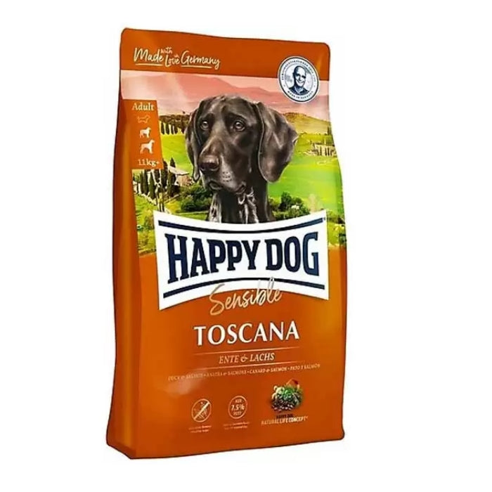 Happy Dog Toscana 12.5 Kg Ördek ve Somonlu Kuru Köpek Maması