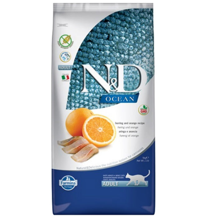 N&D Ocean Tahılsız Ringa Balıklı 1.5 Kg Yetişkin Kuru Kedi Maması