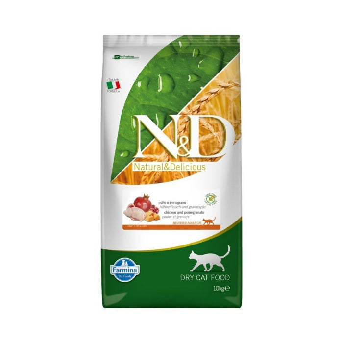 N&D Pumpkin Tahılsız Bıldırcın Etli Balkabaklı ve Narlı 10 Kg Kısırlaştırılmış Kuru Kedi Maması