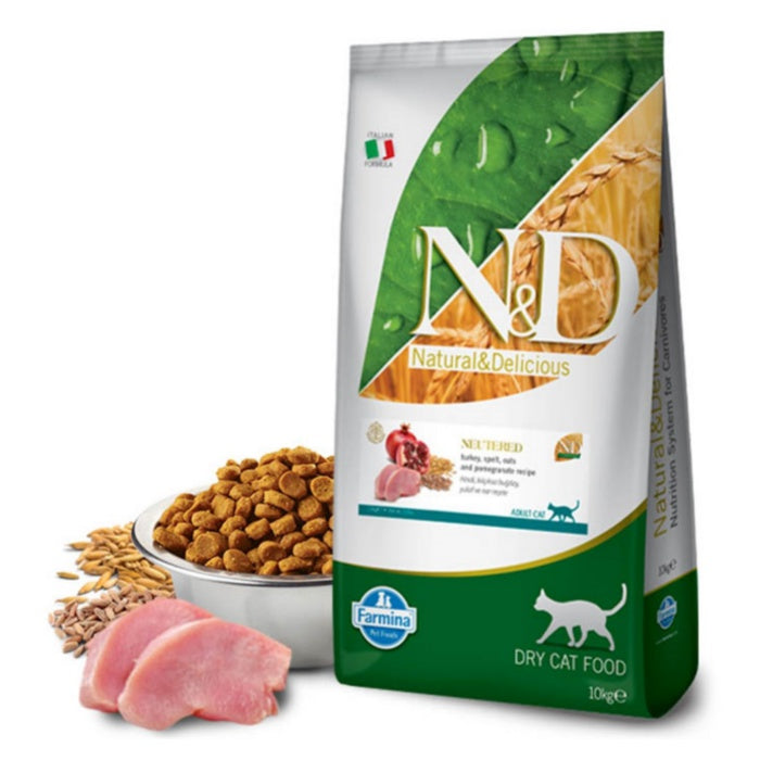 N&D Düşük Tahıllı Hindi Etli 10 Kg Kısırlaştırılmış Kuru Kedi Maması