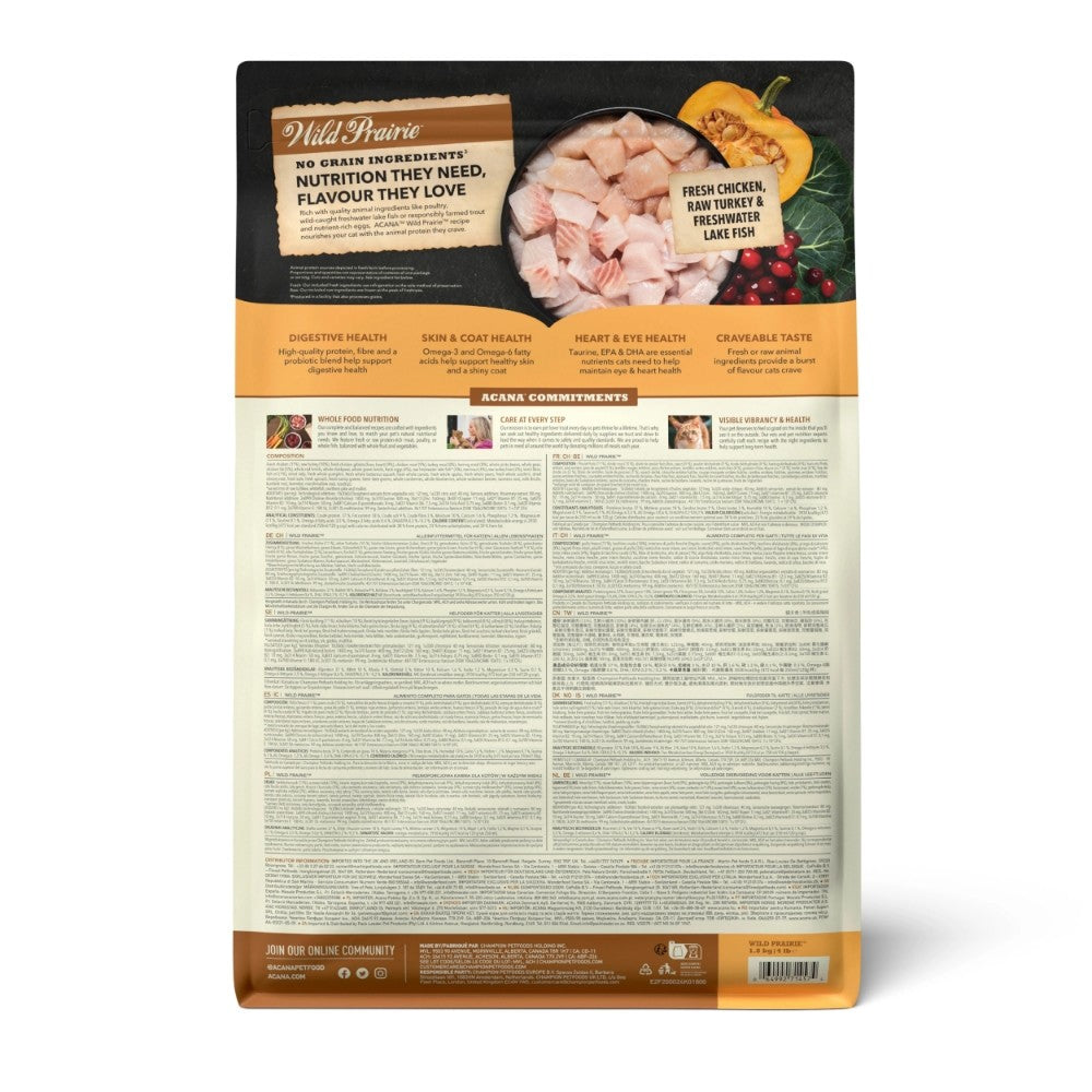 ACANA Wild Prairie Highest Protein (Yüksek Protein) Kedi Maması 1,8kg - Tüm ırk ve yaşam evreleri için
