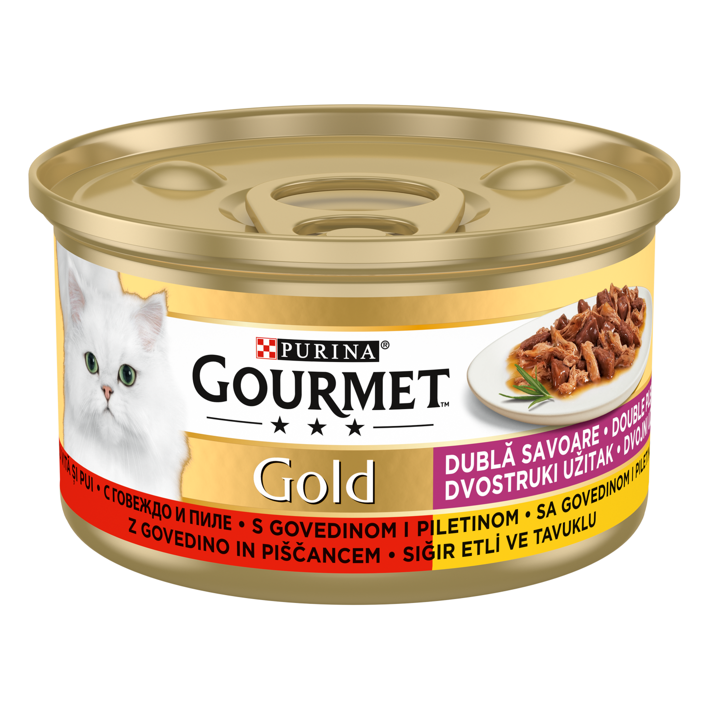 Gourmet Gold Çifte Lezzet Sığır&Tavuk 85gr Yaş Kedi Konservesi