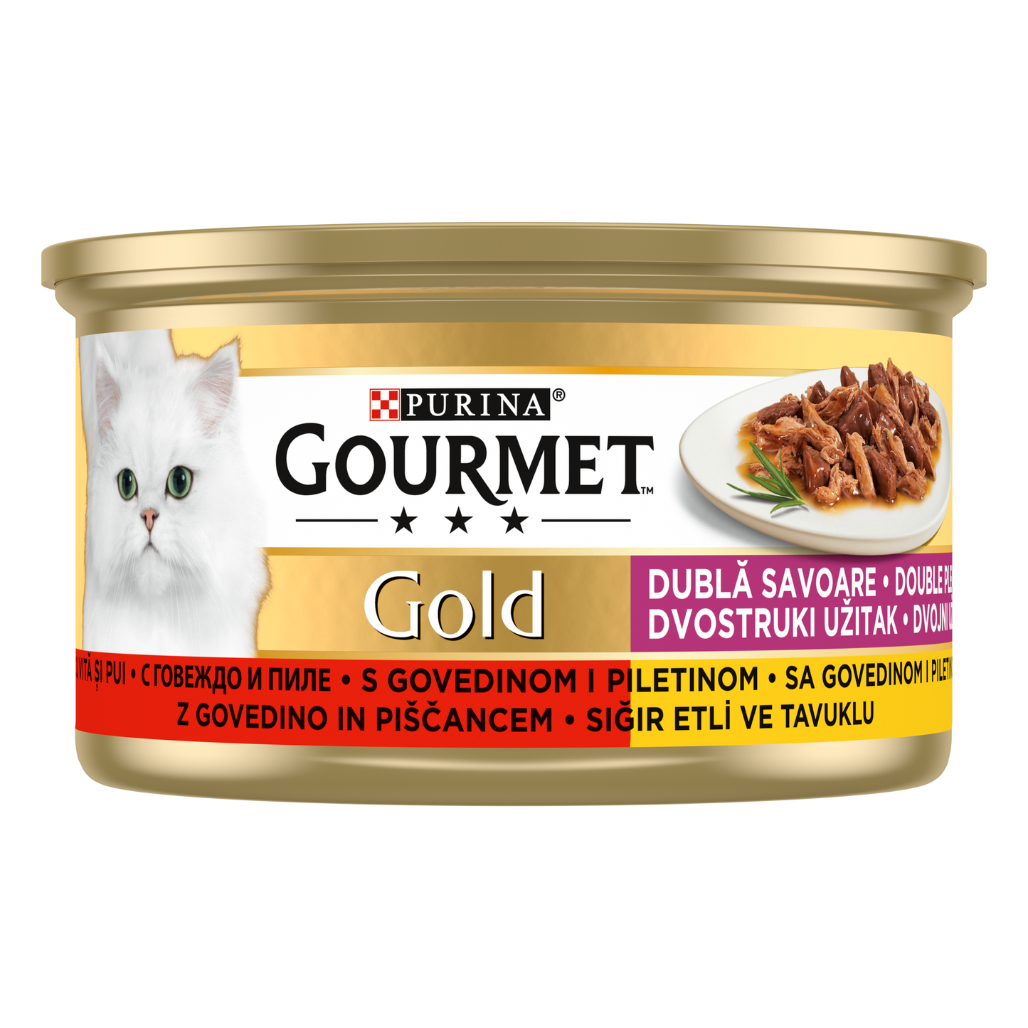 Gourmet Gold Çifte Lezzet Sığır&Tavuk 85gr Yaş Kedi Konservesi