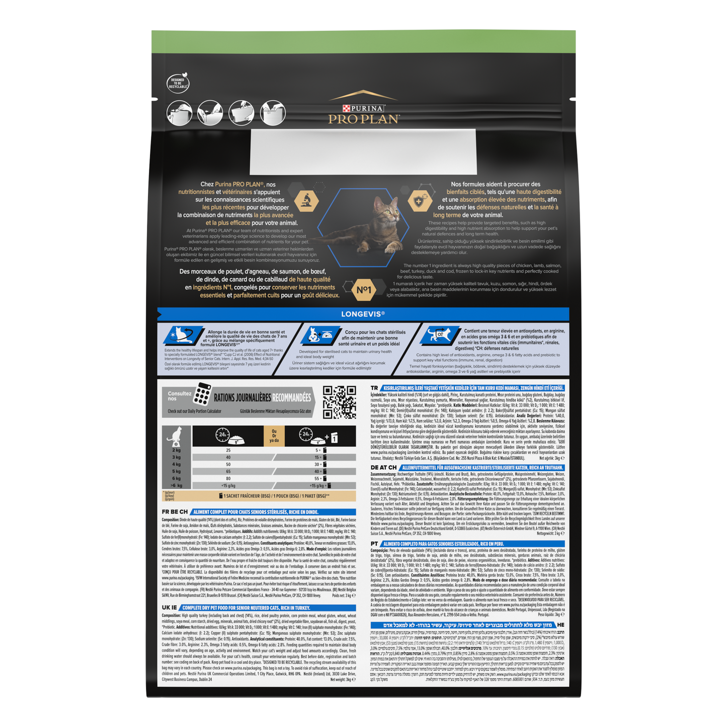 Pro Plan Sterilised Hindi Tavuk Senior+7 3 Kg Kısırlaştırılmış Yaşlı Kuru Kedi Maması