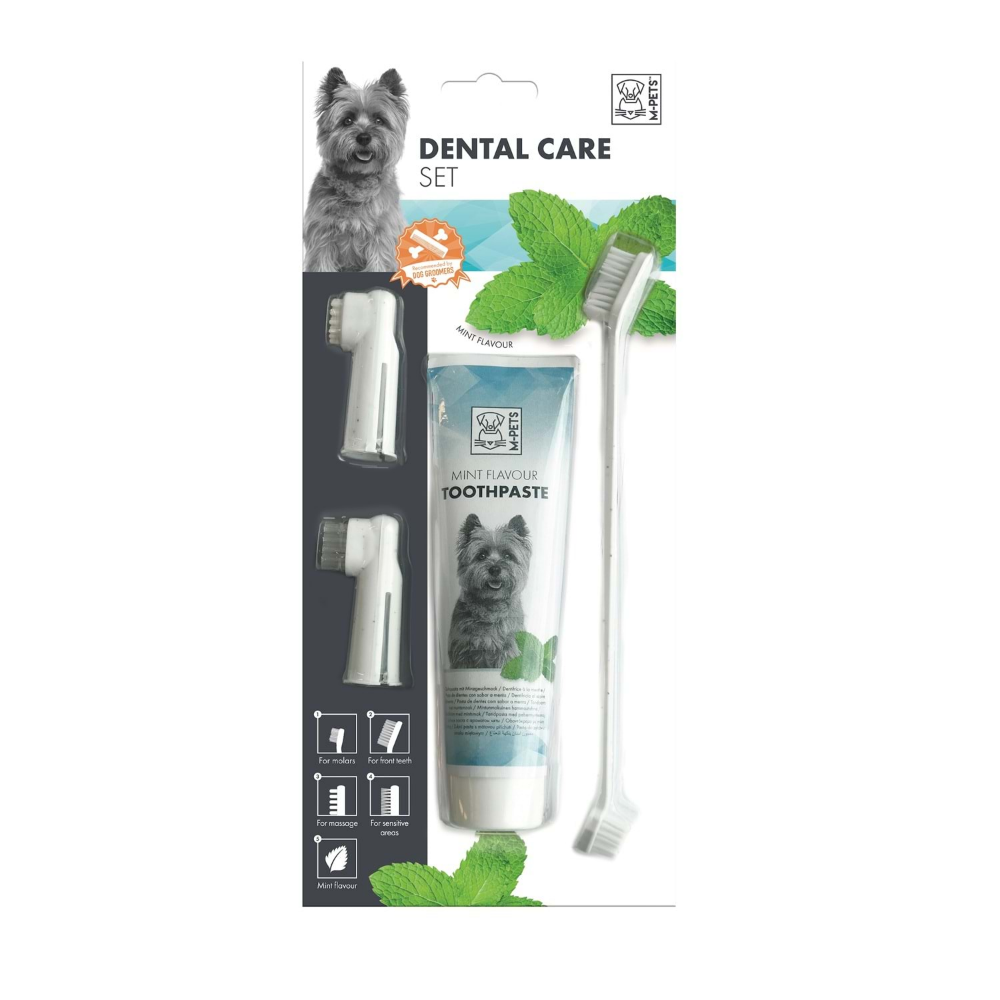 M-Pets Köpekler İçin Naneli Diş Macunu+Fırça Seti
