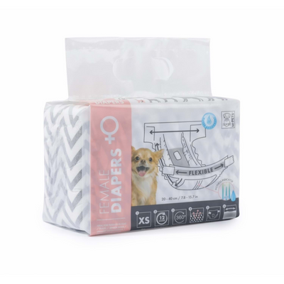 M-Pets Diapers Dişi Köpekler İçin Külot (XS) 10Lu