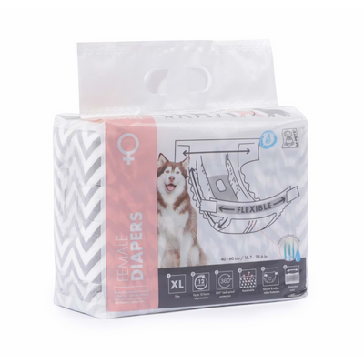 M-Pets Diapers Dişi Köpekler İçin Külot (XL) 10Lu