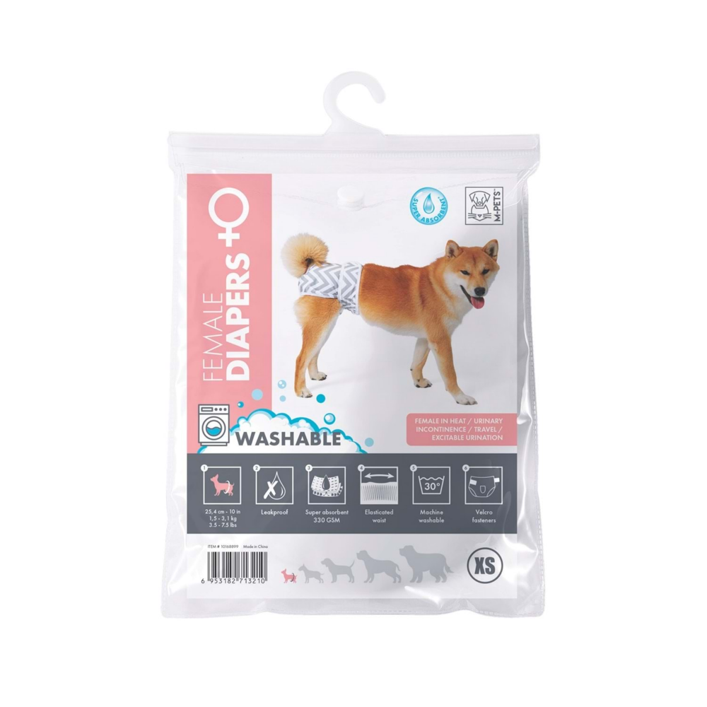 M-Pets Dişi Köpekler İçin Yıkanabilir Külot (XS)